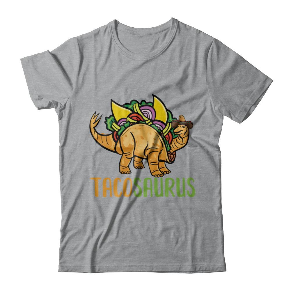 Funny Tacosaurus Tacos Dinosaur Lover-T-Shirt & Hoodie-Classic T-Shirt-Sport Grey