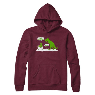 Dad Does God Exist Dinosaurs Funny-T-Shirt & Hoodie-Hanes - Heavyweight Pullover Hoodie-Maroon