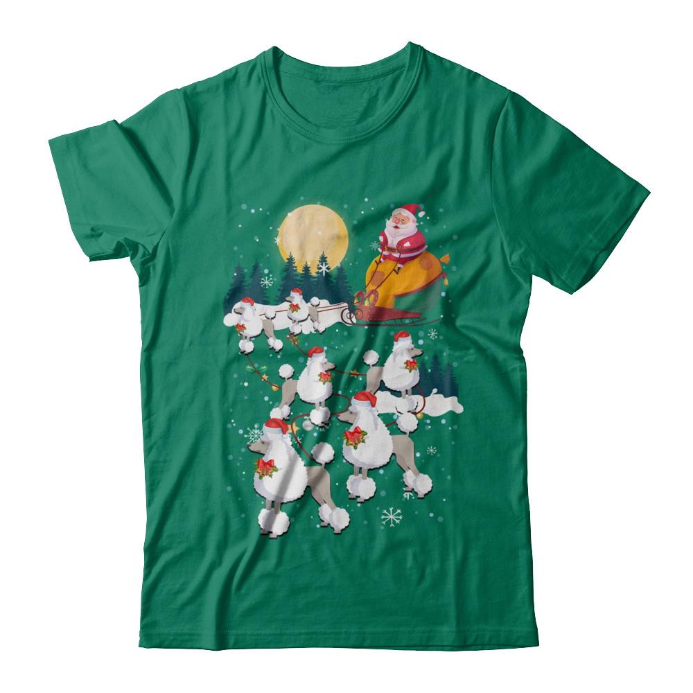 Dog Reindeer Poodle Christmas Gift-T-Shirt & Sweatshirt-Classic T-Shirt-Kelly Green