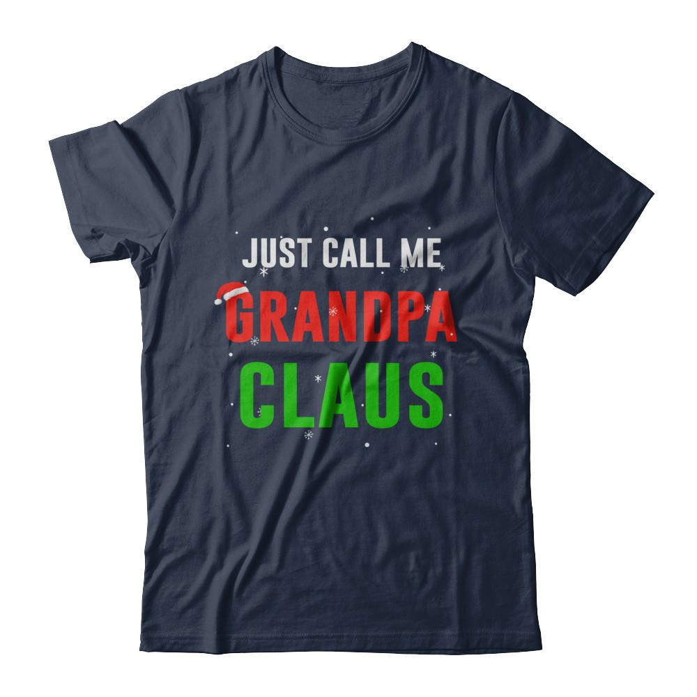 Santa Grandpa Claus Matching Family Christmas Pajamas-T-Shirt & Sweatshirt-Classic T-Shirt-Navy