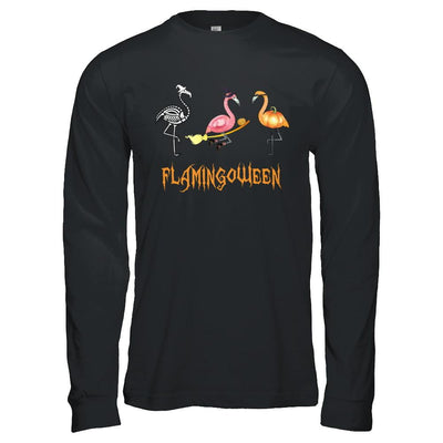 Funny Flamingo Halloween Flamingoween-T-Shirt & Hoodie-Long Sleeve T-Shirt-Black