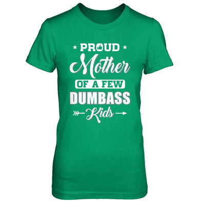 Proud Mother Of A Few Dumbass Kids Mothers Day Gift-T-Shirt & Hoodie-Women's T-Shirt-Irish Green