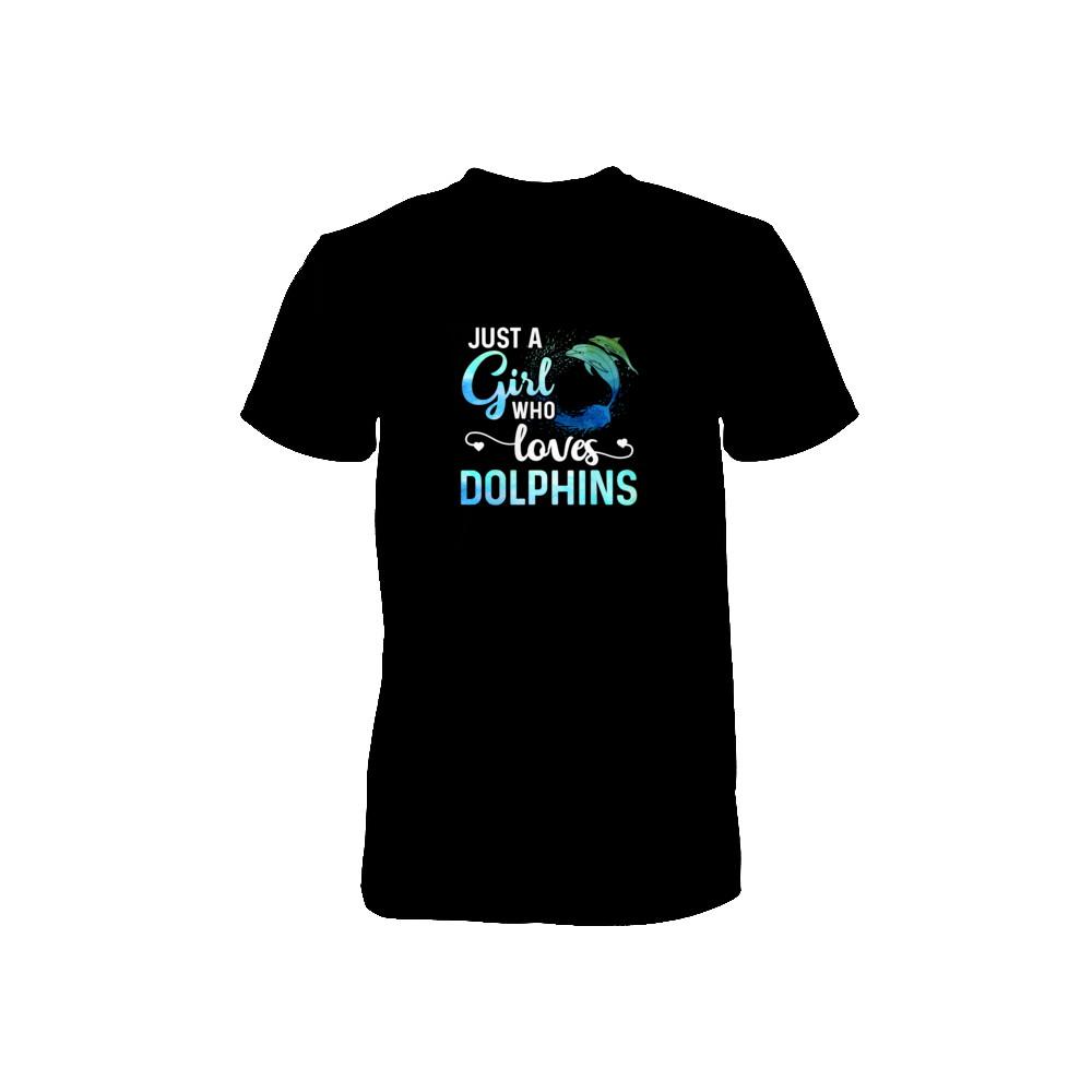 Just A Girl Who Loves Dolphins Youth-Youth Shirt-Toddler T-Shirt-Black