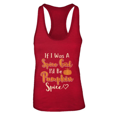 Halloween If I Was A Spice Girl I'd Be Pumpkin Spice-T-Shirt & Tank Top-Women's Ideal Racerback Tank-Red