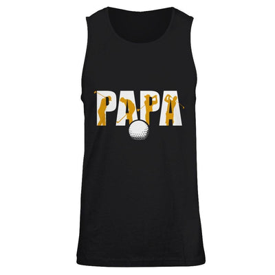 Golf Papa Father's Day-T-Shirt & Hoodie-Unisex Tank-Black