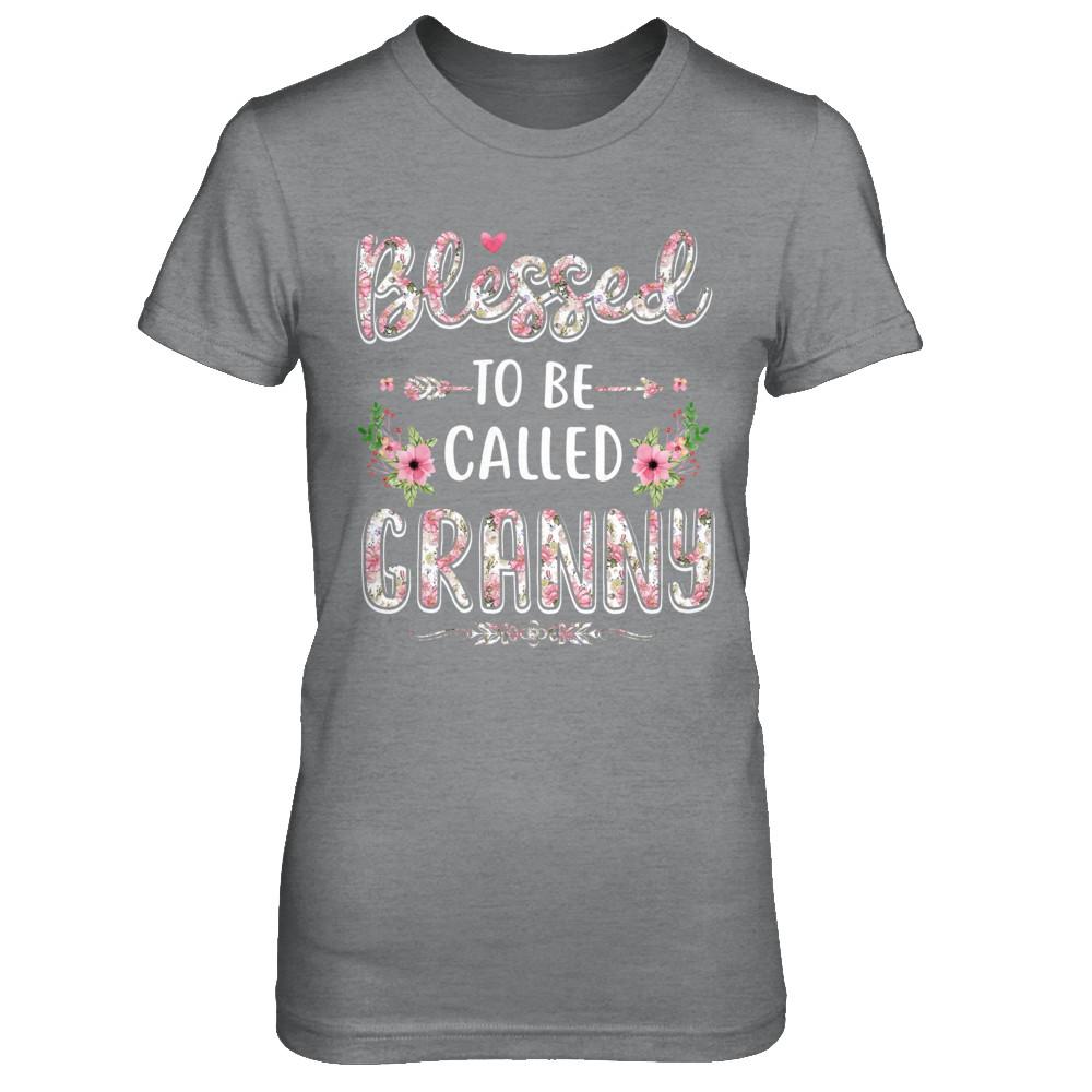 Funny Grandma Gifts Blessed To Be Called Granny-T-Shirt & Hoodie-Women's T-Shirt-Sport Grey