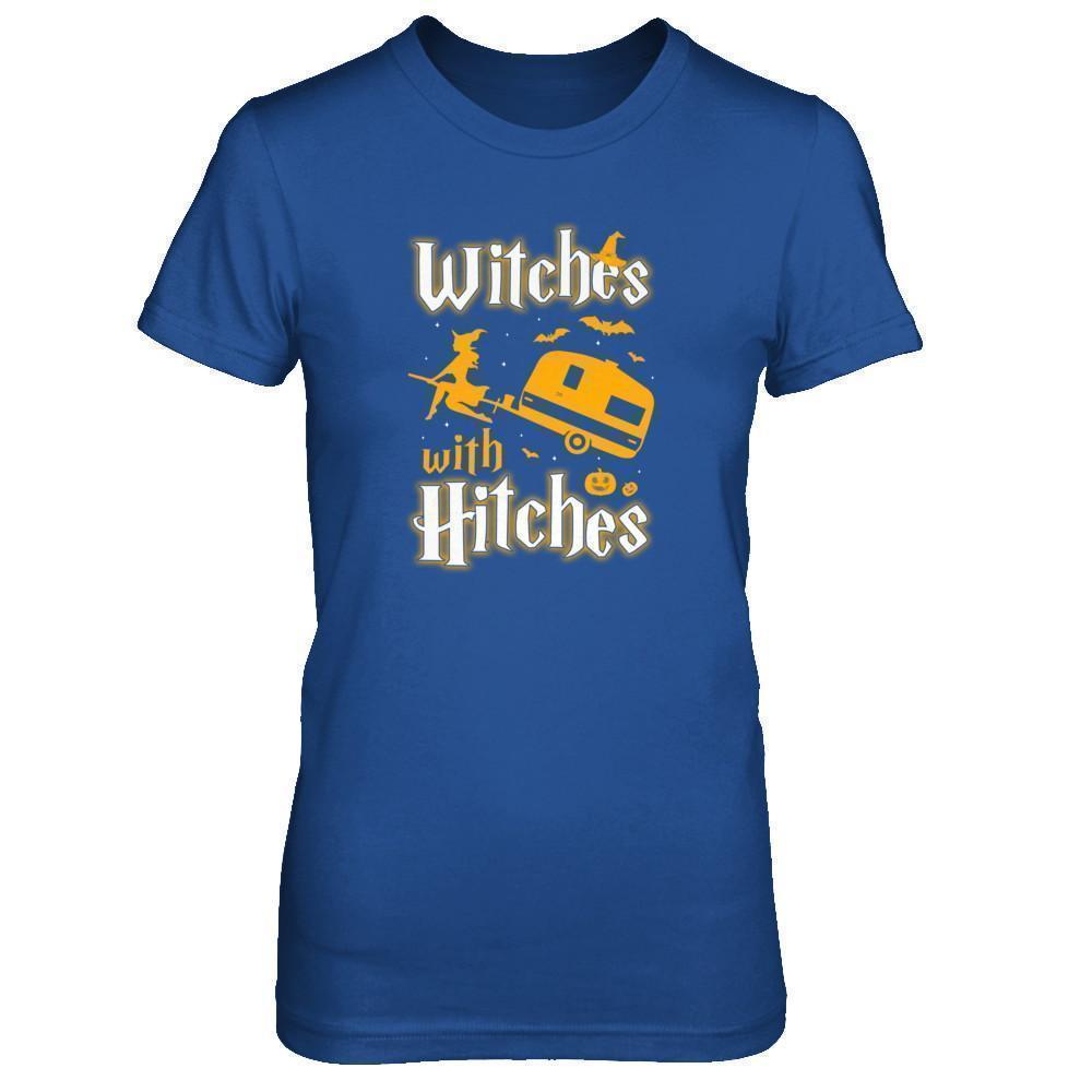 Witches With Hitches Camping Funny Halloween-T-Shirt & Tank Top-Women's T-Shirt-Royal