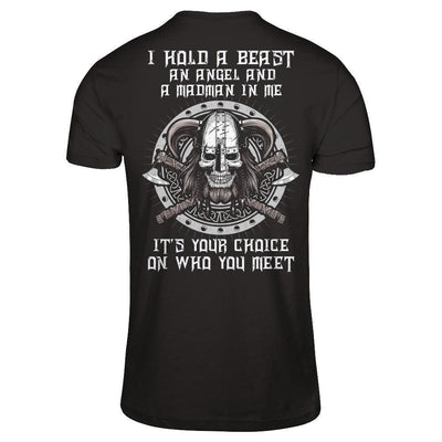 Viking I Hold A Beast An Angel And A Madman In Me-T-Shirt & Hoodie-Classic T-Shirt-Black