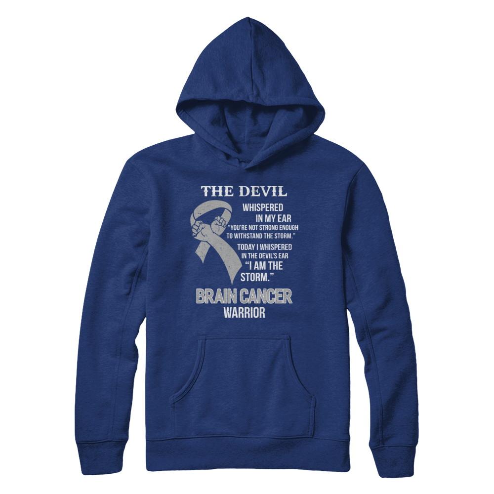 I Am The Storm Support Brain Cancer Warrior Gift-T-Shirt & Hoodie-Pullover Hoodie-Deep Royal