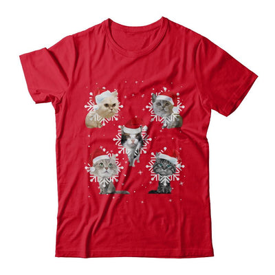 Cute Cat's Christmas Snowflakes Cat Claus-T-Shirt & Sweatshirt-Premium T-Shirt-Red