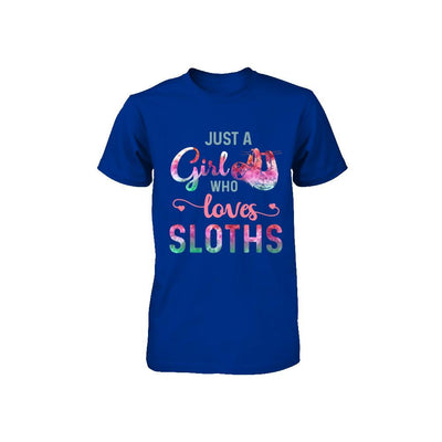Just A Girl Who Loves Sloths Sloth Lover Youth-Youth Shirt-