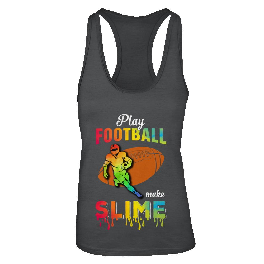 Play Football Make Slime Watercolor For Girl Women-T-Shirt & Tank Top-Women's Ideal Racerback Tank-Black