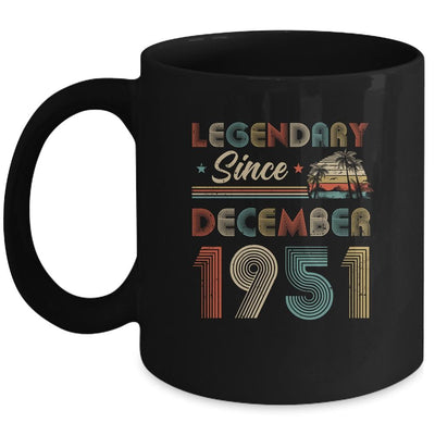 70th Birthday Gift 70 Years Old Legendary Since December 1951 Mug-Coffee Mug-Mug-Black