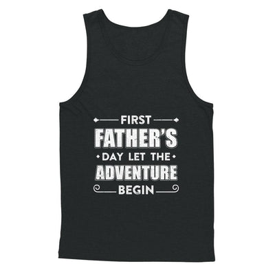 First Father's Day Let The Adventure Begin Daddy-T-Shirt & Hoodie-Unisex Tank-Black