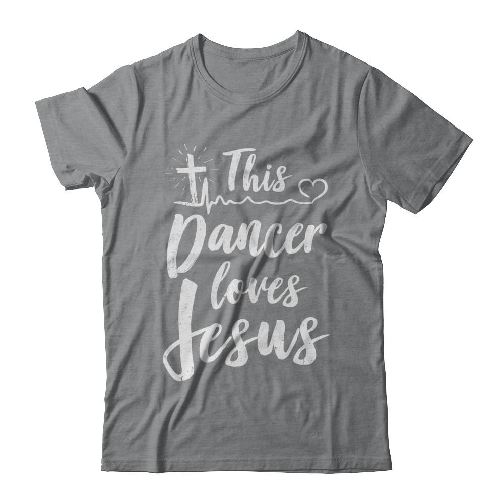 This Dancer Loves Jesus Christian Dance-T-Shirt & Hoodie-Classic T-Shirt-Sport Grey