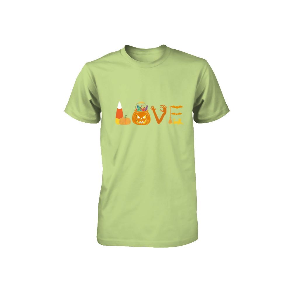 I Love Candy Funny Candy Corn Halloween Gift Youth-Youth Shirt-Toddler T-Shirt-Key Lime
