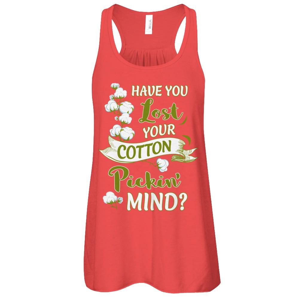 Have You Lost Your Cotton Pickin' Mind-T-Shirt & Tank Top-Women's Flowy Racerback Tank-Red