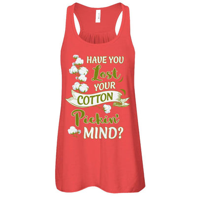 Have You Lost Your Cotton Pickin' Mind-T-Shirt & Tank Top-Women's Flowy Racerback Tank-Red