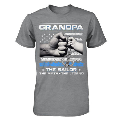 Veteran Grandpa The Sailor The Myth The Legend-T-Shirt & Hoodie-Classic T-Shirt-Sport Grey