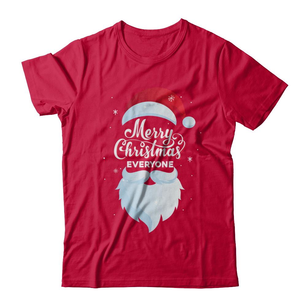 Santa Claus Merry Christmas Everyone Message For Xmas-T-Shirt & Sweatshirt-Classic T-Shirt-Red