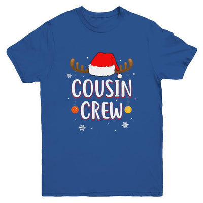 Cousin Crew Reindeer Matching Family Christmas Youth-Youth Shirt-Youth T-Shirt-Royal