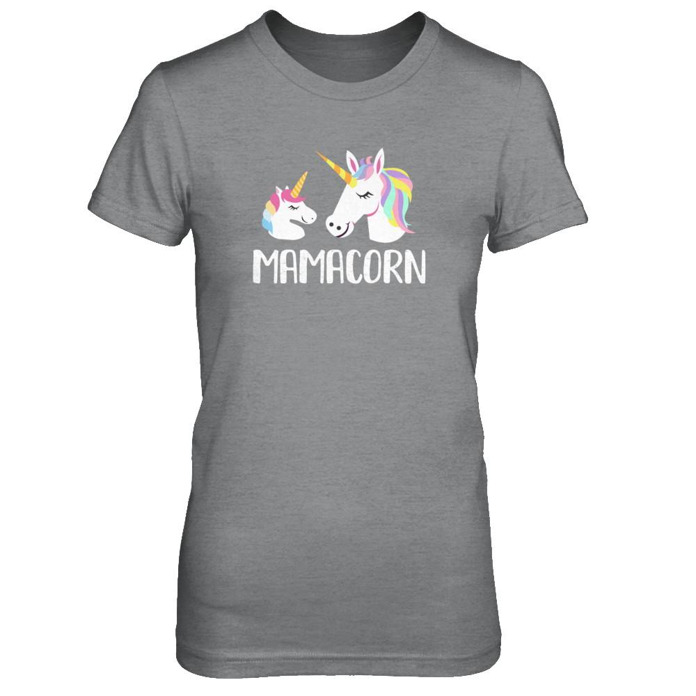 Mamacorn Unicorn Mom And Baby Mothers Day-T-Shirt & Tank Top-Women's T-Shirt-Sport Grey