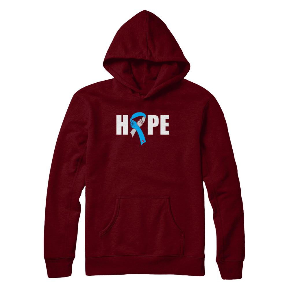 Hope Cure Fight T1D T2D Diabetic Diabetes Warrior-T-Shirt & Hoodie-Pullover Hoodie-Maroon