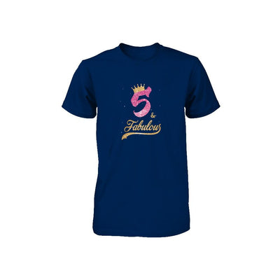 5Th And Fabulous Five Birthday Youth-Youth Shirt-Toddler T-Shirt-Navy