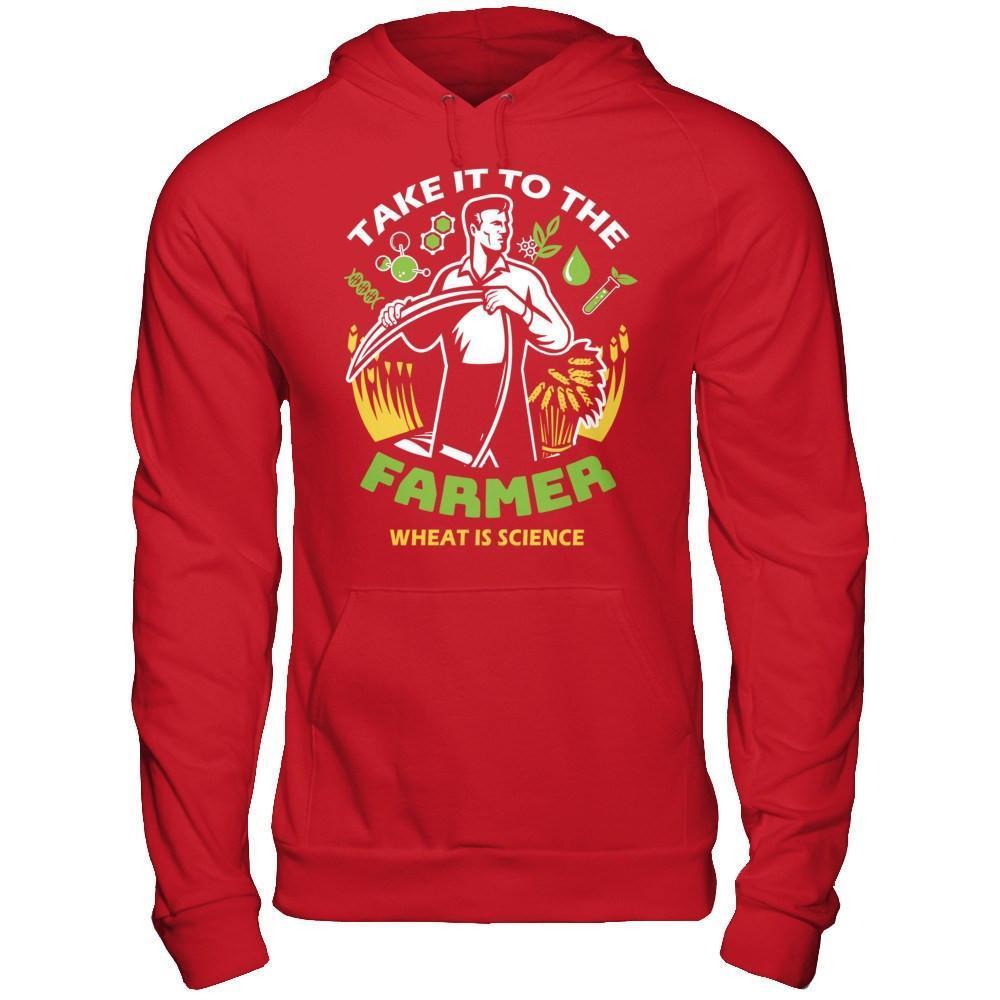 Take It To The Farmer What Is Science-T-Shirt & Hoodie-Pullover Hoodie-Red