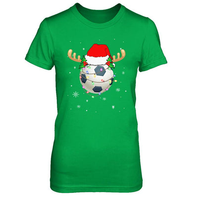 Santa Hat Soccer Reindeer Christmas Gifts-T-Shirt & Sweatshirt-Women's T-Shirt-Irish Green