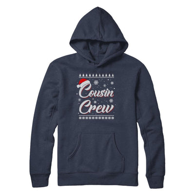 Matching Family Christmas Cousin Crew Ugly Sweater-T-Shirt & Hoodie-Pullover Hoodie-Navy