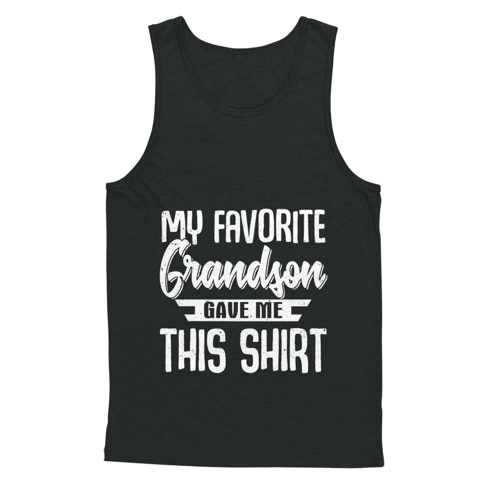 My Favorite Grandson Gave Me This-T-Shirt & Hoodie-Unisex Tank-Black