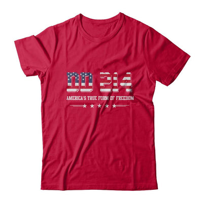 Dd-214 America's True Form Of Freedom Veteran-T-Shirt & Hoodie-Classic T-Shirt-Red