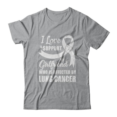 Lung Cancer Awareness Support White Girlfriend Boyfriend-T-Shirt & Hoodie-Classic T-Shirt-Sport Grey