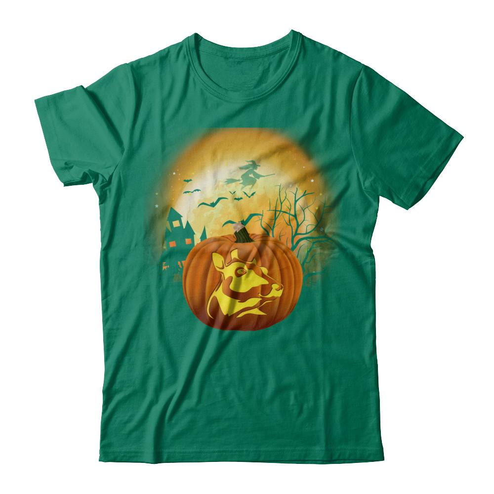 Pumpkin Cow Halloween Human Costume-T-Shirt & Hoodie-Classic T-Shirt-Kelly Green