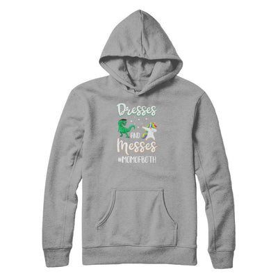 Dresses And Messes Mom Of Both Funny Gift For Mom-T-Shirt & Tank Top-Pullover Hoodie-Light Steel