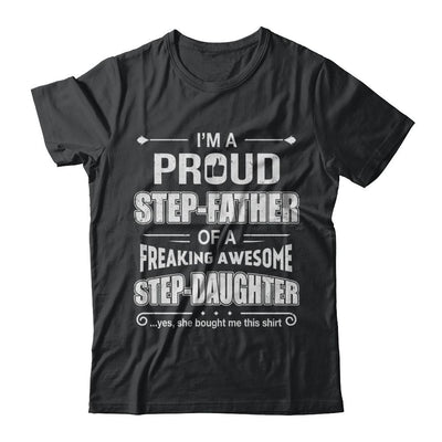 I'm A Proud Step-Father Of Awesome Step-Daughter Fathers Day-T-Shirt & Hoodie-Classic T-Shirt-Black