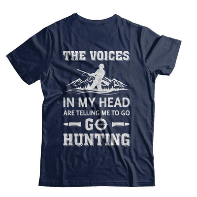 The Voices In My Head Are Telling Me To Go Hunting-T-Shirt & Hoodie-Classic T-Shirt-Navy