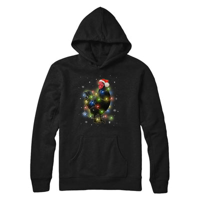 Funny Chickmas Lights Chicken Lights-T-Shirt & Sweatshirt-Pullover Hoodie-Black