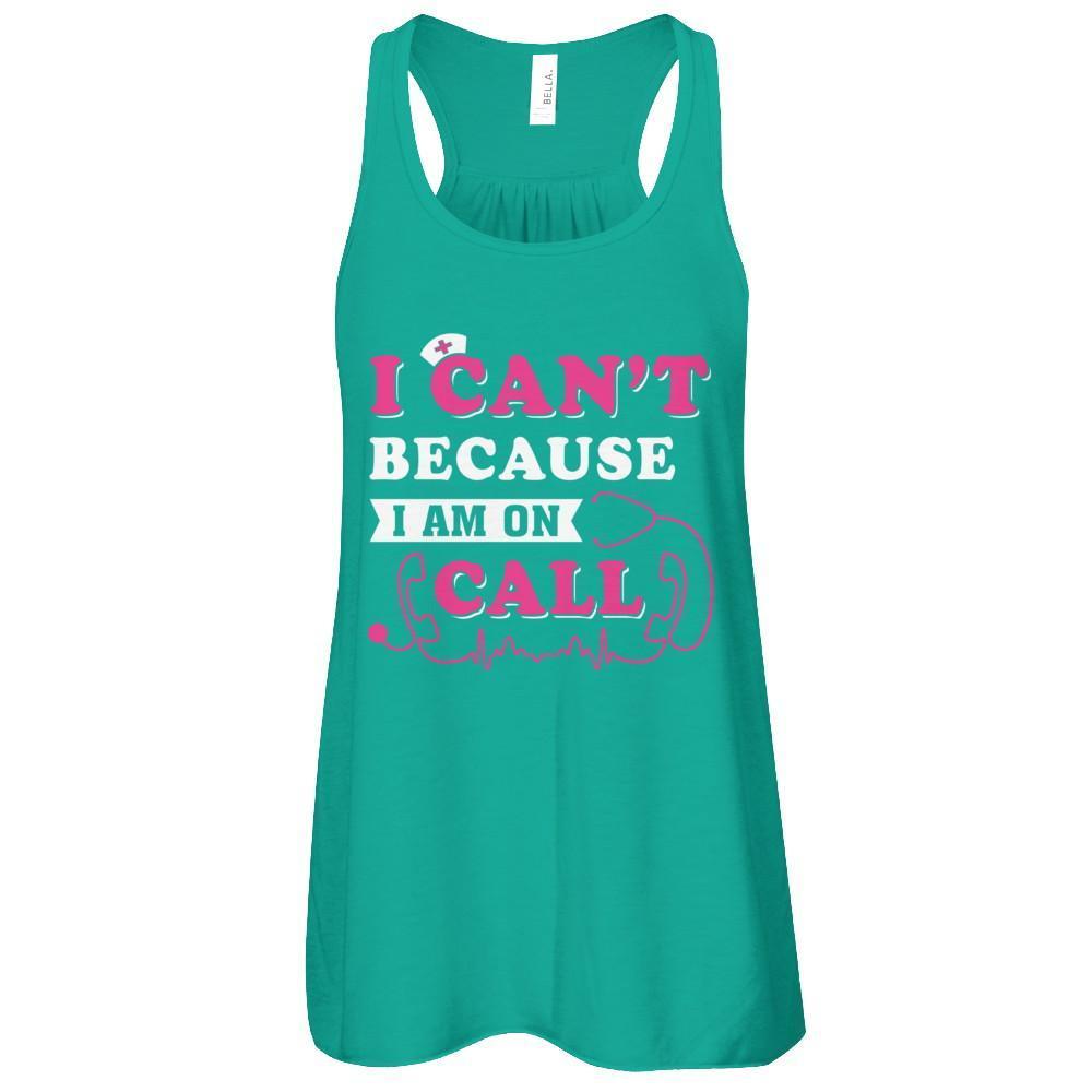 I Can't Because I'm On Call-T-Shirt & Tank Top-Women's Flowy Racerback Tank-Kelly