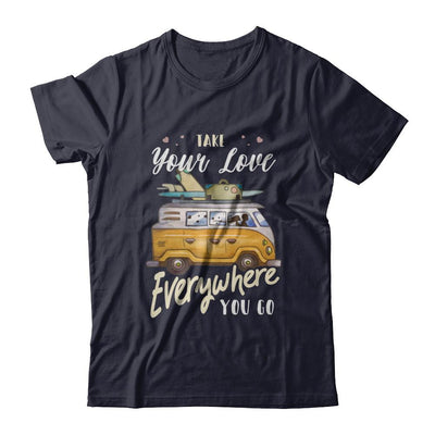 Take Your Love Everywhere You Go Couple-T-Shirt & Hoodie-Premium T-Shirt-Midnight Navy