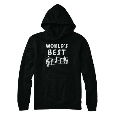 World's Best Dad Ever Treble Clef Musician Fathers Day-T-Shirt & Hoodie-Pullover Hoodie-Black