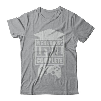 High School Level Complete Graduation Video Gamer-T-Shirt & Hoodie-Classic T-Shirt-Sport Grey