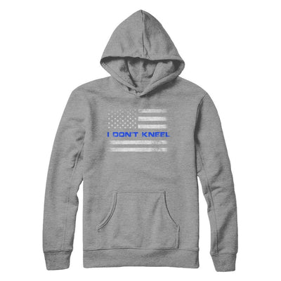 I Don't Kneel Thin Blue Line Patriotic Police-T-Shirt & Hoodie-Pullover Hoodie-Sport Grey