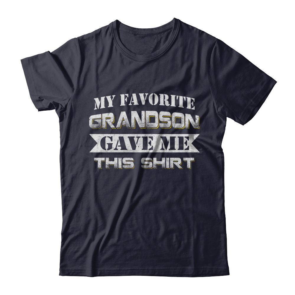 My Favorite Grandson Gave Me This-T-Shirt & Hoodie-Premium T-Shirt-Midnight Navy
