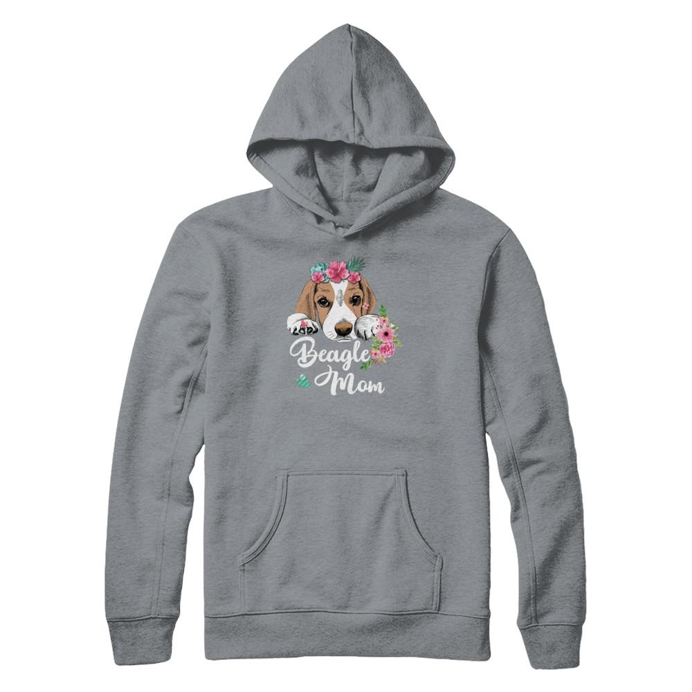 Beagle Mom Funny Dog Mom Gift Idea-T-Shirt & Tank Top-Pullover Hoodie-Light Steel