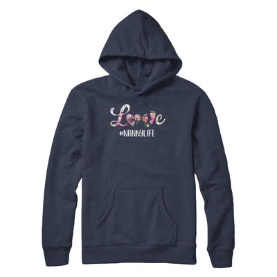 Love Nannylife Matching Grandchild And Nanny Gifts-T-Shirt & Hoodie-Pullover Hoodie-Navy