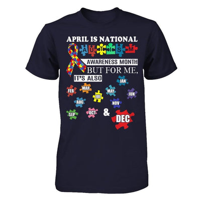 April Is National Autism Awareness Month-T-Shirt & Hoodie-Premium T-Shirt-Midnight Navy