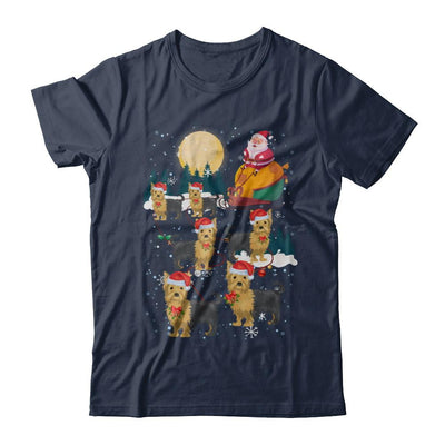 Dog Reindeer Yorkie Christmas Gift-T-Shirt & Sweatshirt-Classic T-Shirt-Navy
