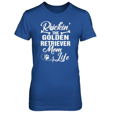 Rockin The Golden Retriever Mom Life-T-Shirt & Tank Top-Women's T-Shirt-Royal